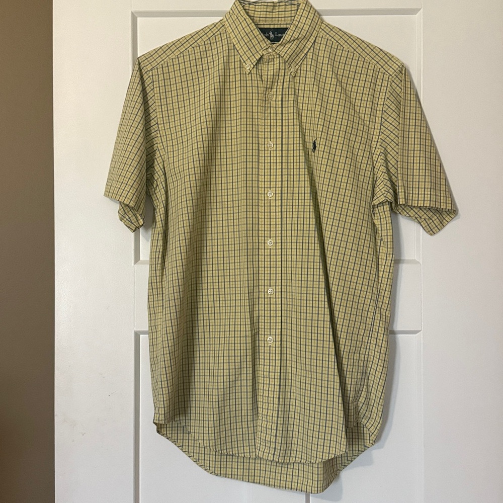 Ralph Lauren Yellow and Blue Plaid Shirt